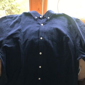 Men’s short sleeve navy linen shirt from OLD NAVY